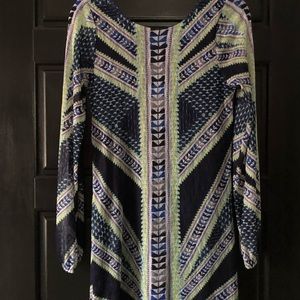 Fire Los Angeles multi-color bodycon dress; S